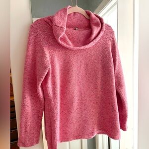 Hannah Andersson pink cowl neck sweater